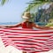 Hospeco California Cabana Beach Towels 30x70 Pink (4pk) CABANA-PK - alternate 2